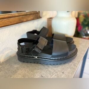Dr. Martens Black Leather Sandals
